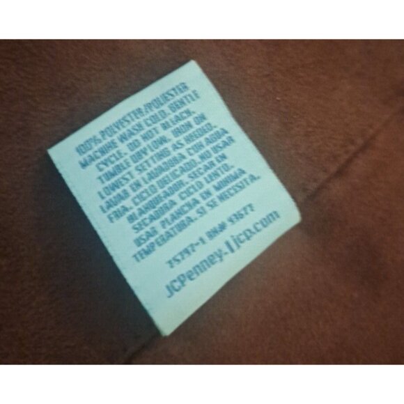 Rust Microfiber Curtain Valance Set Linden Street Reddish Brown Scalloped - Picture 6 of 7